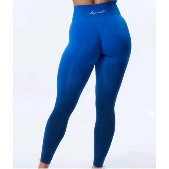 Alphalete Amplify Leggings Womens XS Ombre Blue Moonlight Butt Scrunch Seamless - Picture 2 of 14